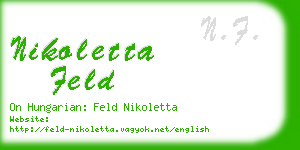 nikoletta feld business card